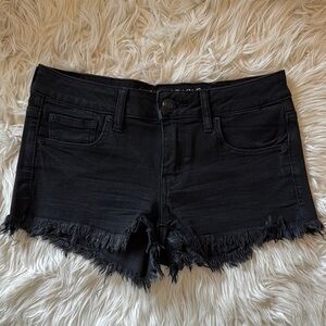 Black American Eagle Denim Women's Shorts